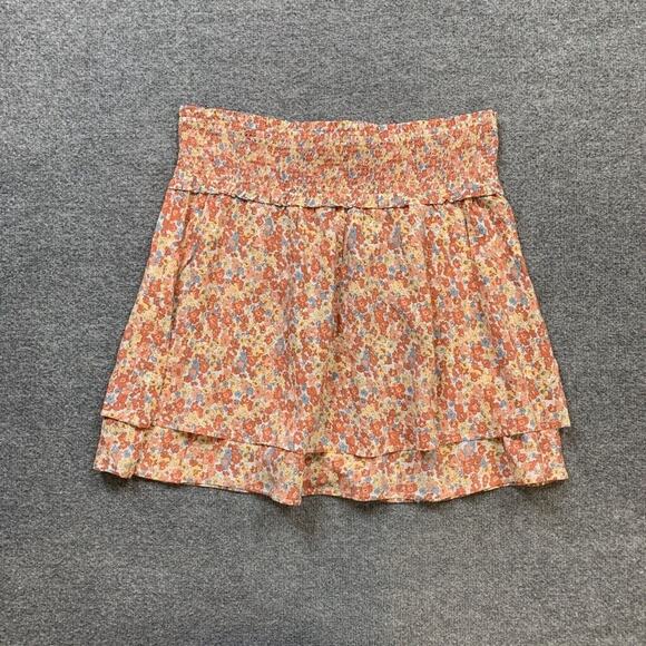 Rails Skirt Womens XL Extra Large Multi Addison Wildflower Smocked Waist Tiered - Picture 8 of 10